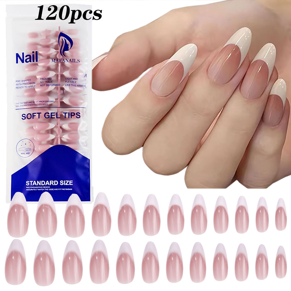 Nail Art Pink - 120 Uds. De uñas postizas francesas