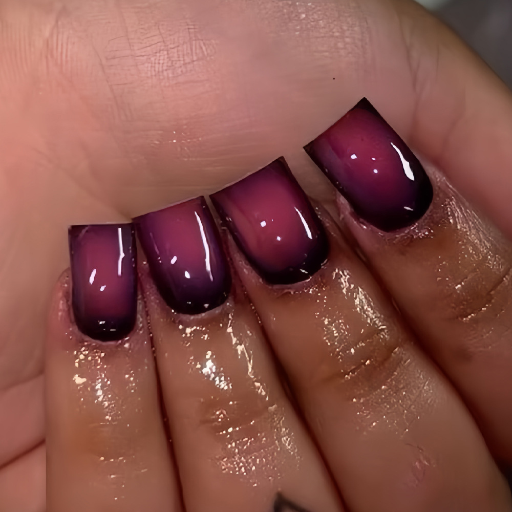 Nail Art Pink - Uñas postizas cortas cuadradas para mujer,