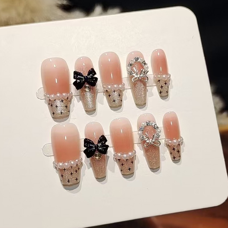 Nail Art Press On - 10 Uds. Uñas Postizas de Lujo