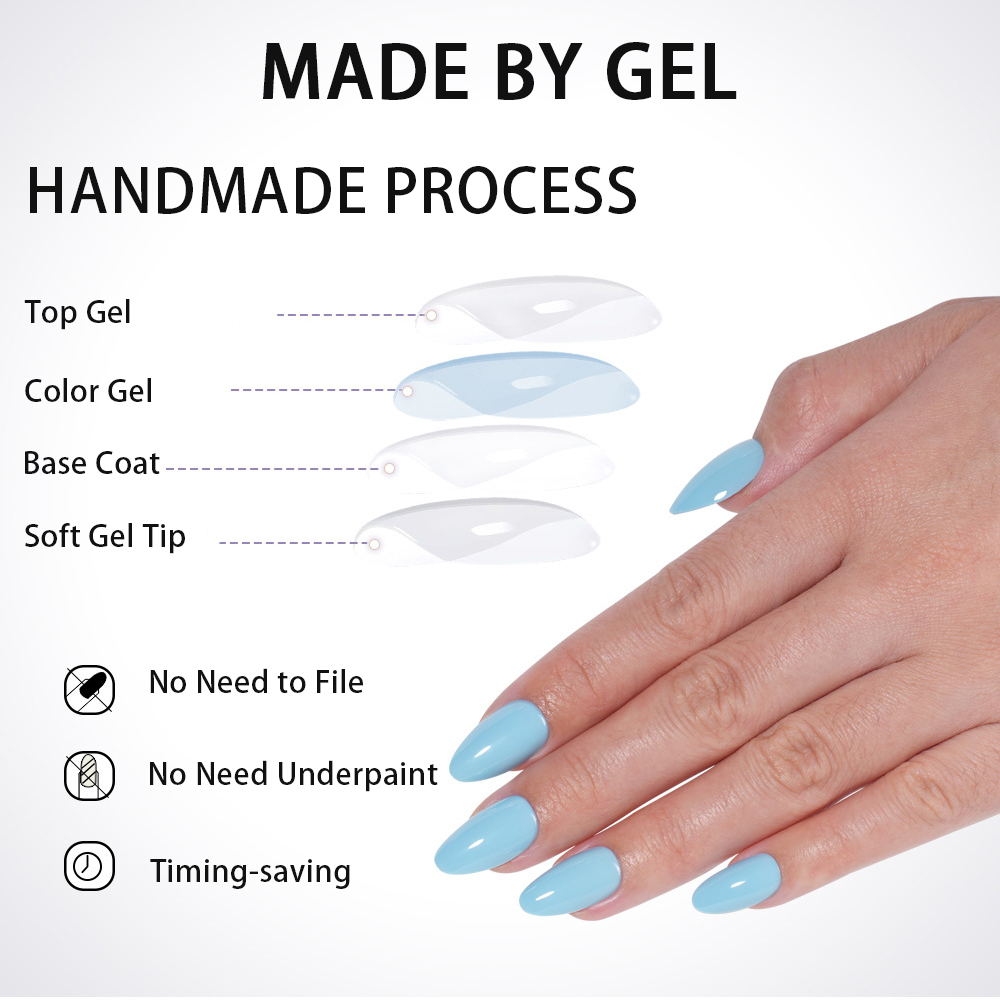 VITAGWX 32 Uñas Postizas Adhes - Nail Art Press On reseña y precio