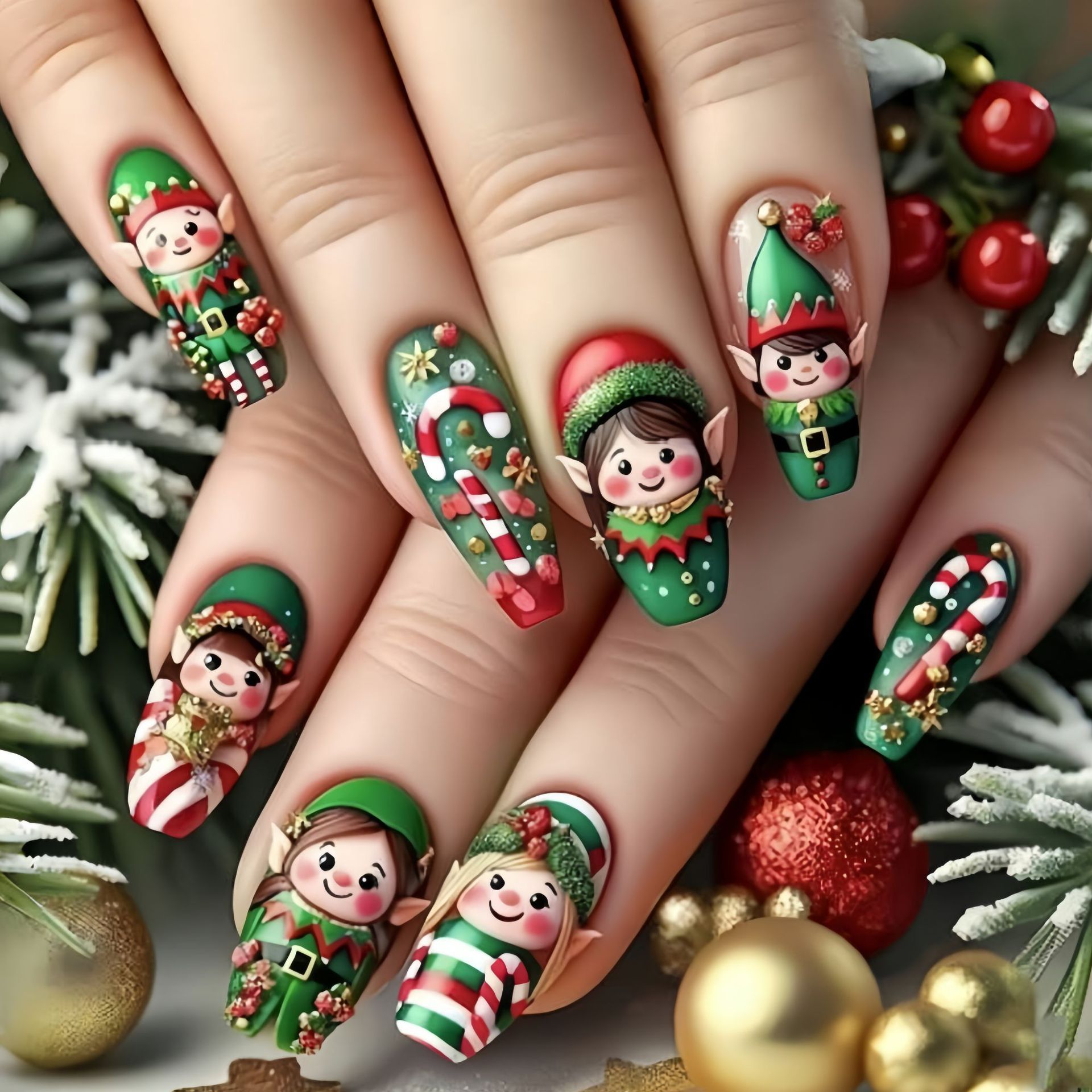 Uñas postizas medianas para fi - Nail Art Press On reseña y precio