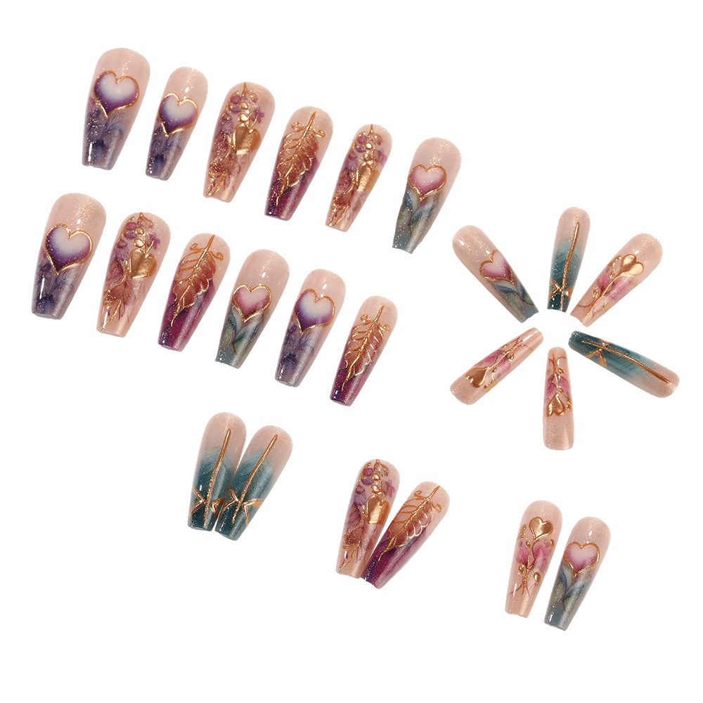 24 unids/set de uñas postizas  - Nail Art Orange reseña y precio