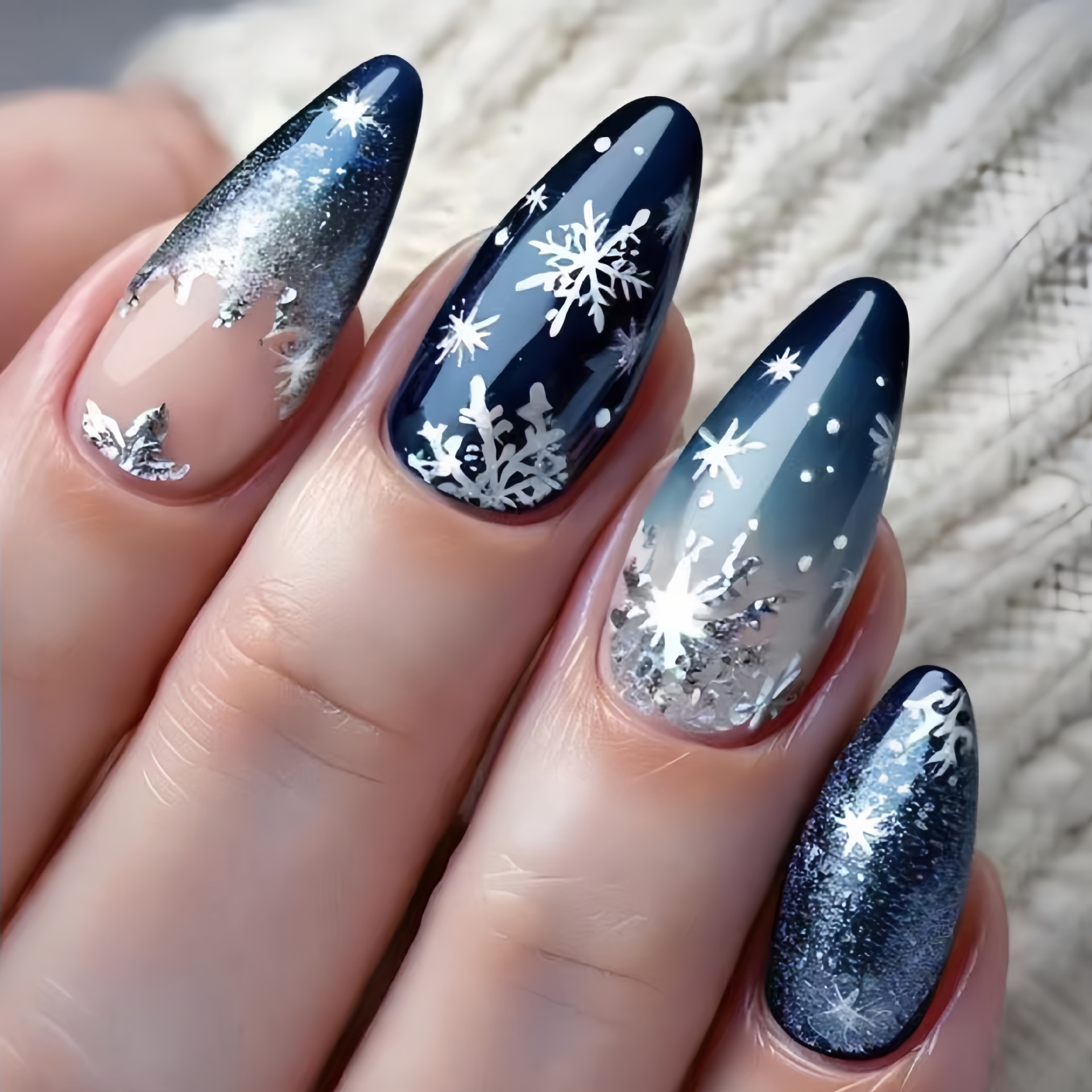 24 Uñas Postizas de Navidad Az - Nail Art Press On reseña y precio