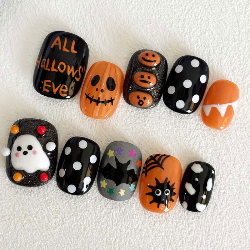 10 Uds. Uñas Postizas de Hallo - Nail Art Press On reseña y precio