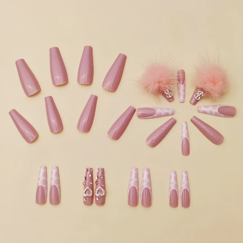 Uñas postizas cuadradas Extra  - Nail Art Pink reseña y precio