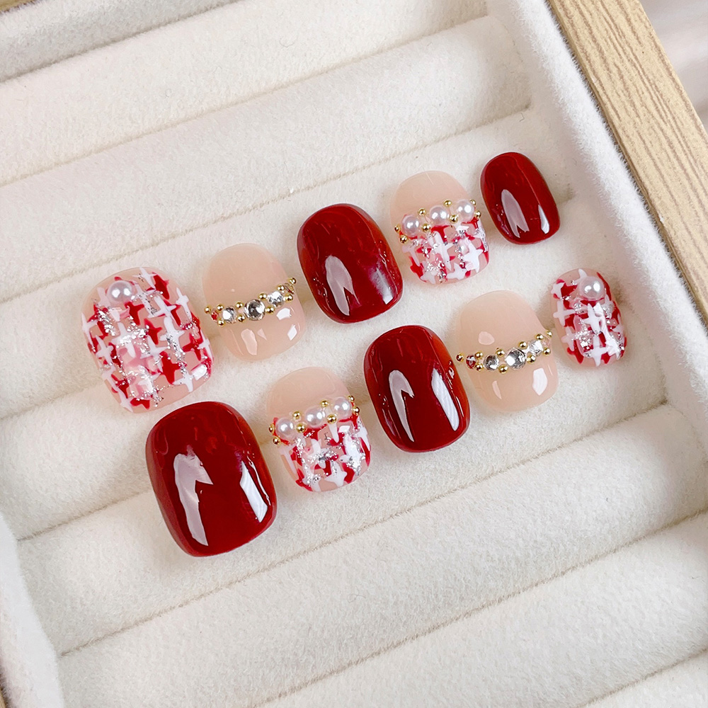 Kit de 10 Uñas Postizas Cortas - Nail Art Press On reseña y precio