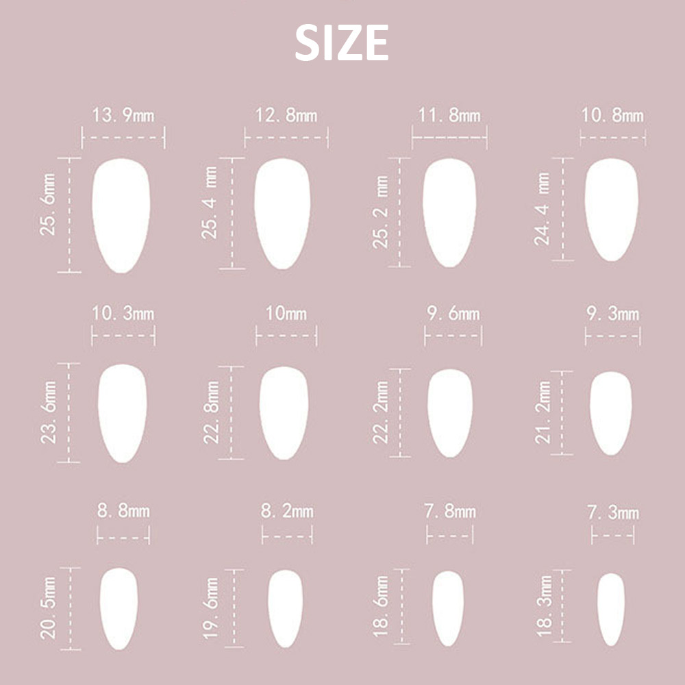 24 Uñas Postizas de Almendra c - Nail Art Press On reseña y precio