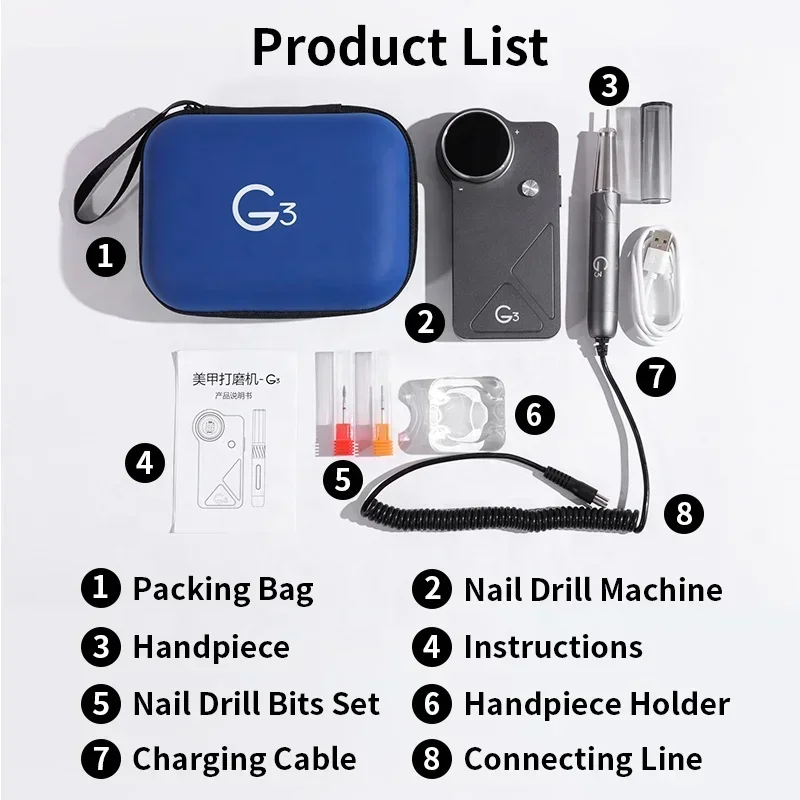 Oxxi UV G3 40000 rpm Motor sin - Nail Drill Machine reseña y precio